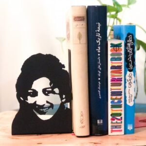 Black steel bookend forough farokhzad poet face - Image 2