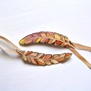 Handmade Watercolor Colorful Feather!