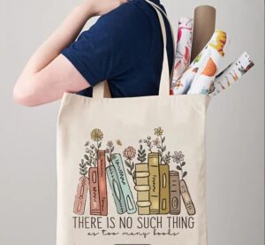 Book Flower Tote Bag