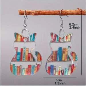 Book Cat lovers Earrings