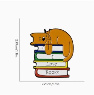 I Love Books Pin