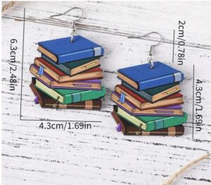Retro Book lovers Earrings
