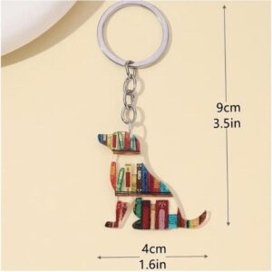Animal and Book Lover Keychain