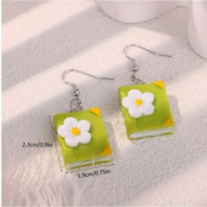 Book Flower Earrings