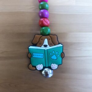 Poppy Reading Beaded Keychain