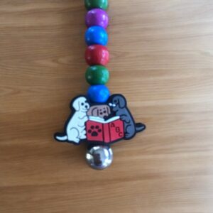 Poppy Reading Beaded Keychain