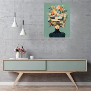 Girl with Books Floral Crown