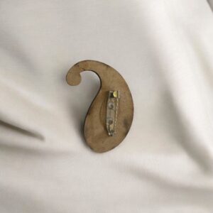 Wooden Paisley Badge