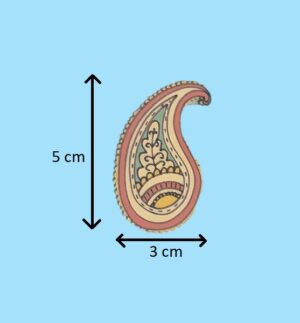 Wooden Paisley Badge