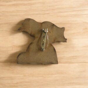 A Girl who Loves Book Wooden Badge