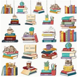 Wooden Bookish Pendants