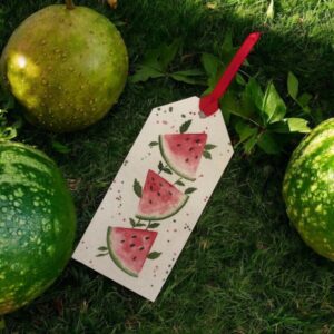 Handmade Watercolor Watermelon Bookmark