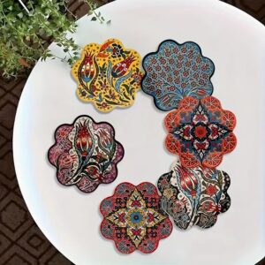 Wooden Floral Coaster