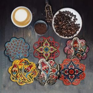 Wooden Floral Coaster