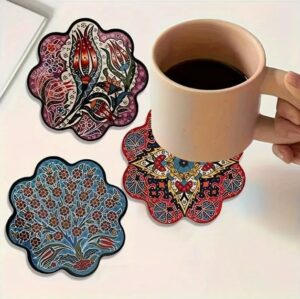 Wooden Floral Coaster