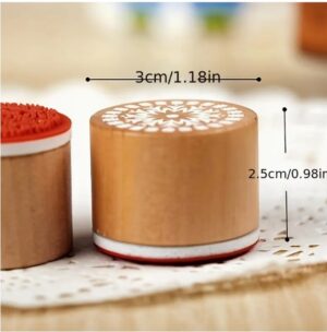 Oriental Pattern Round Wood Rubber Seal