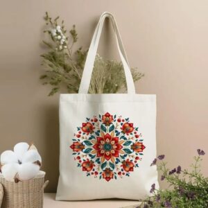 Pomegranate Flower Tote Bag